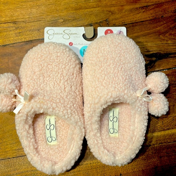 Jessica Simpson girl Slip On Slippers house shoes size 13-1 - Picture 1 of 5